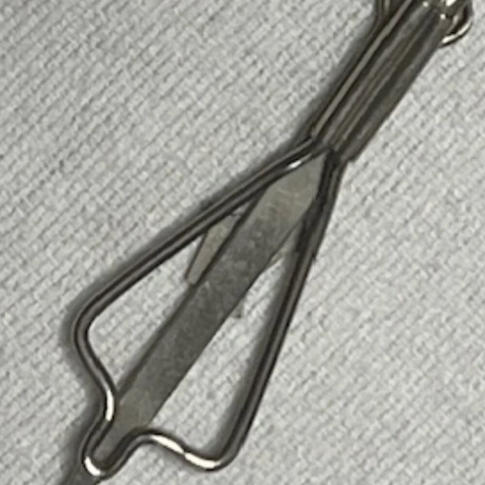 VTG Silver Tone Horse Head Equine Money Tie Clip Bar 2.5
